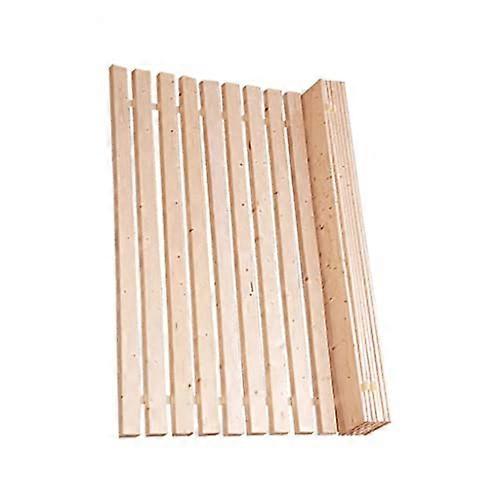 Foldable Solid Wood Bed Board with Nylon Belt, MoistureProof Tatami Slats 1350x2000mm