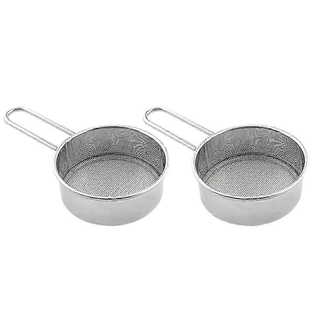Flour Sifter Stainless Steel for Baking Use 2Pcs Kitchen Tool