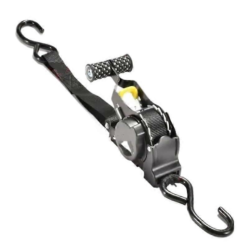 Heavy Duty Ratchet Strap with Adjustable Retractable Cargo Tie Down for Motorcycle Load Securing 1pc