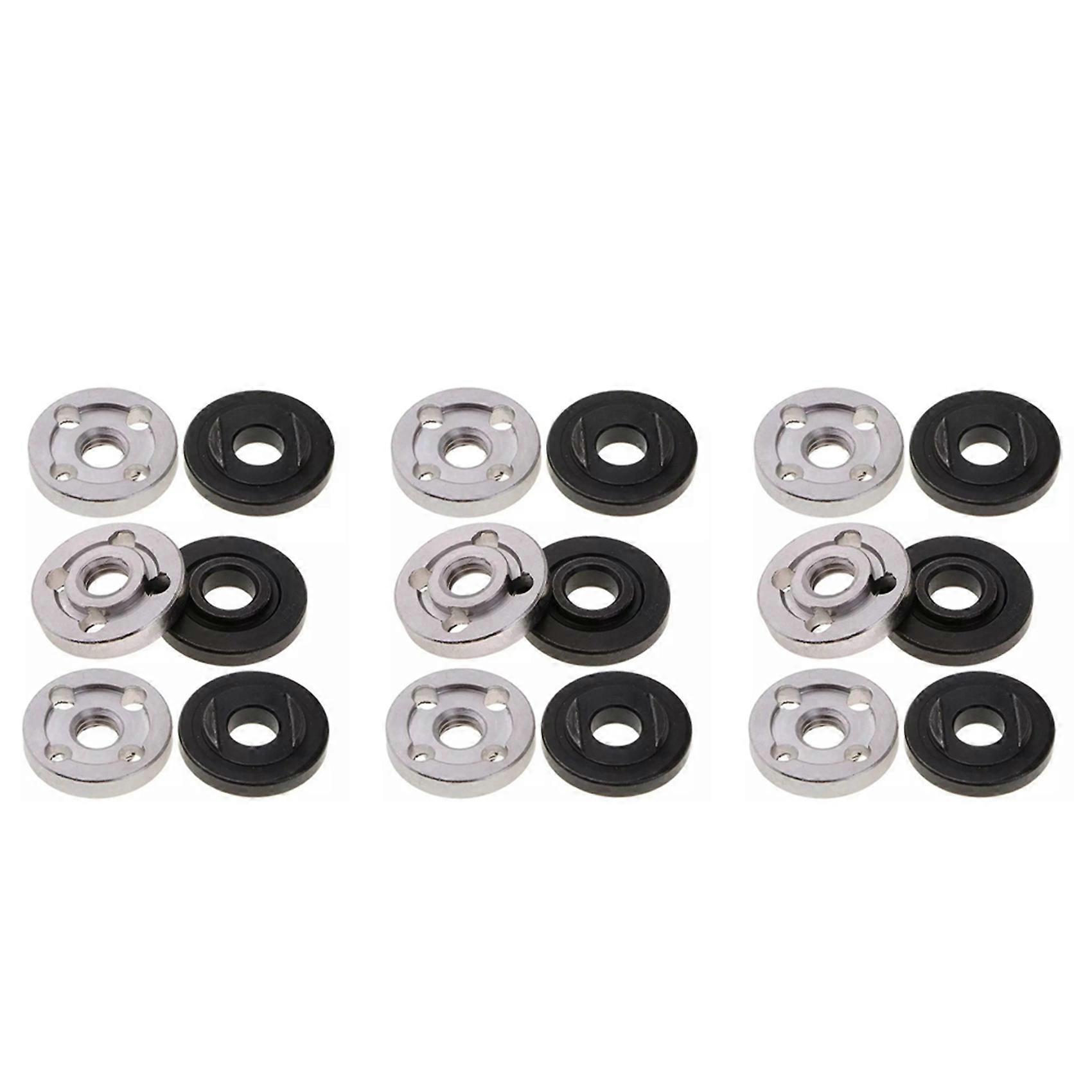 18Pcs Lock Nuts Flange for Makita 9523 Nut Inner Outer Kit Angle Grinder Tool 2 Specifications-Toothless, Toothed