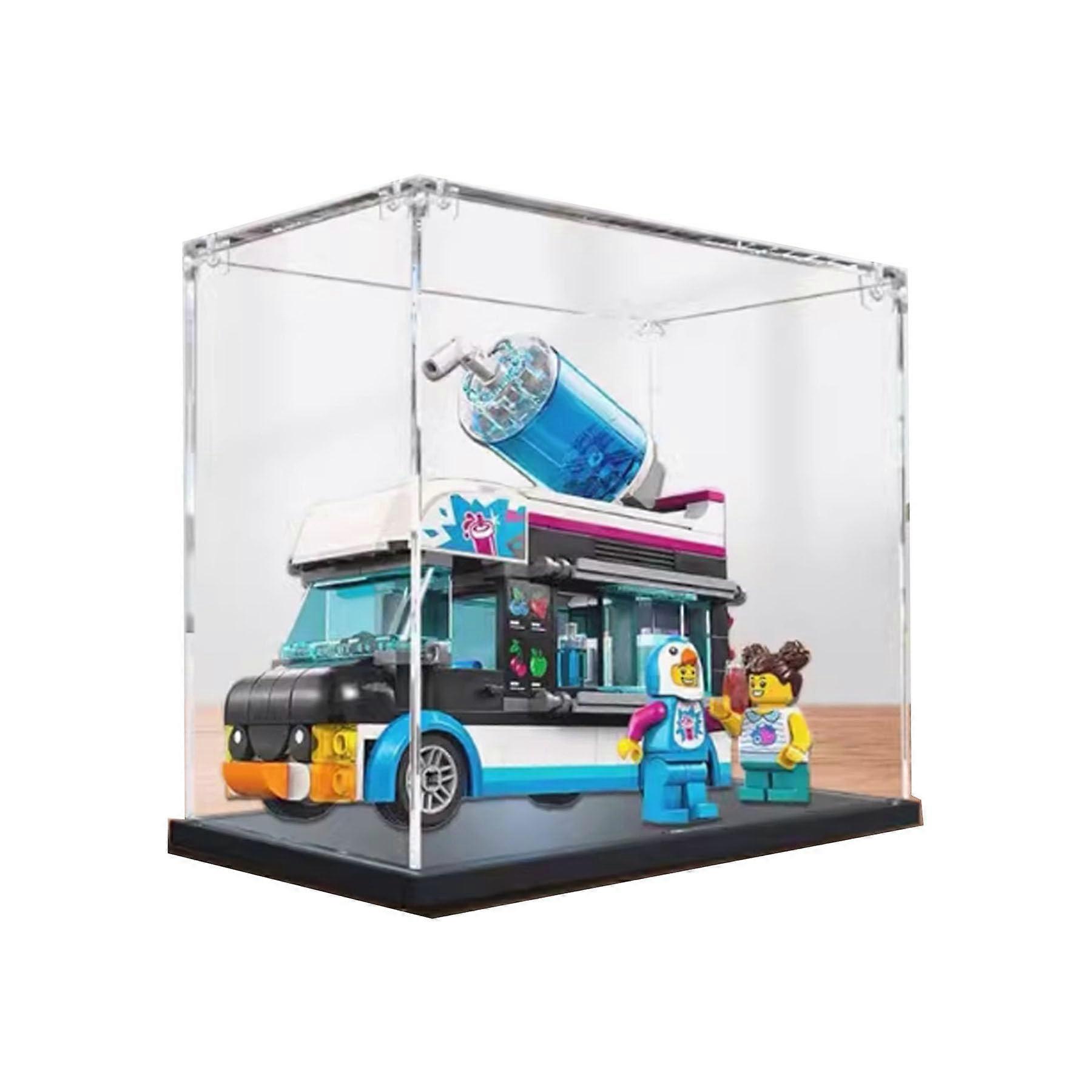 Display Case Dustproof Clear Acrylic Showcase for  60384 Penguin Smoothie, Easy DIY Assembly