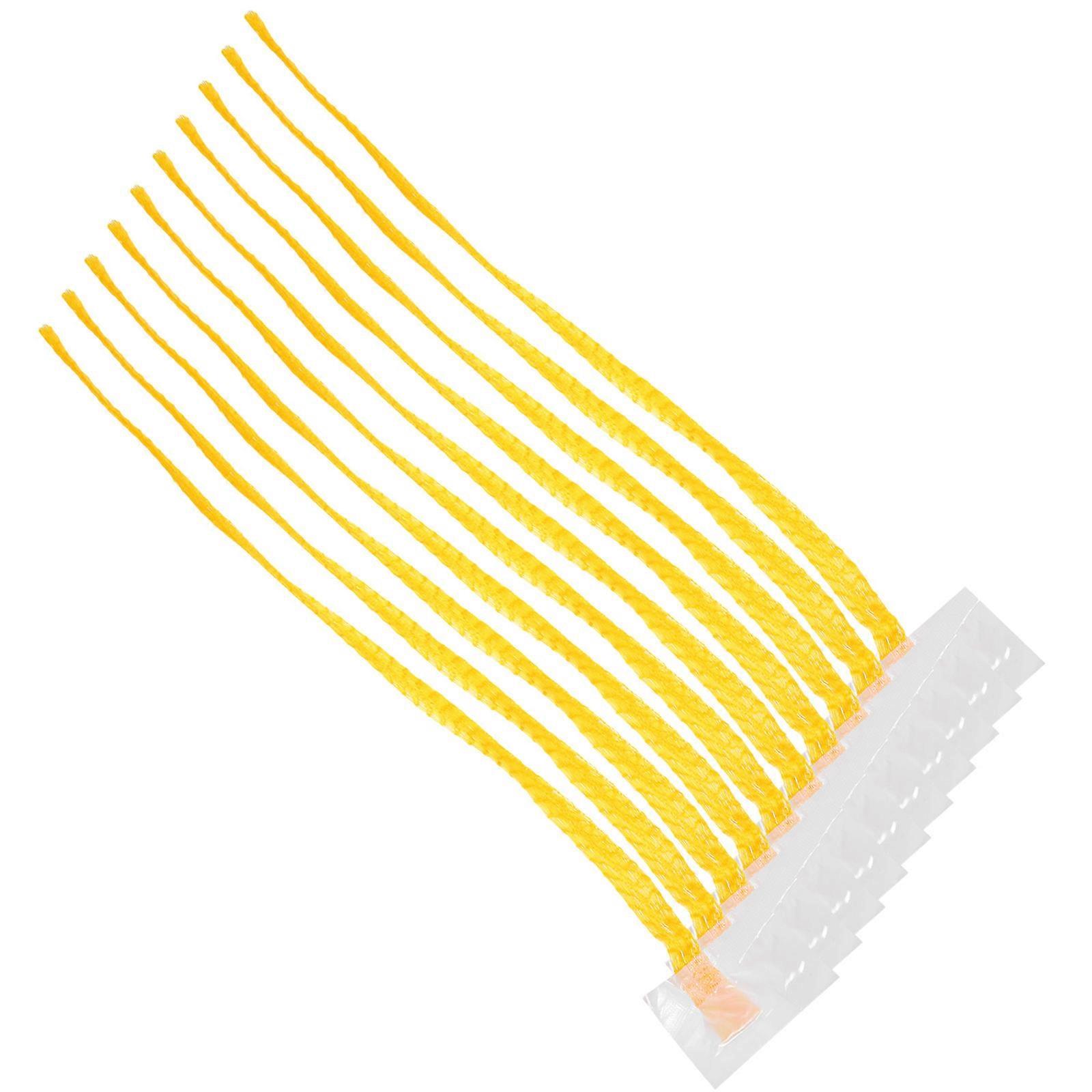 Yellow Fruit Mesh Bag Vegetable Mesh Bag for Storage 100Pcs Pe Material