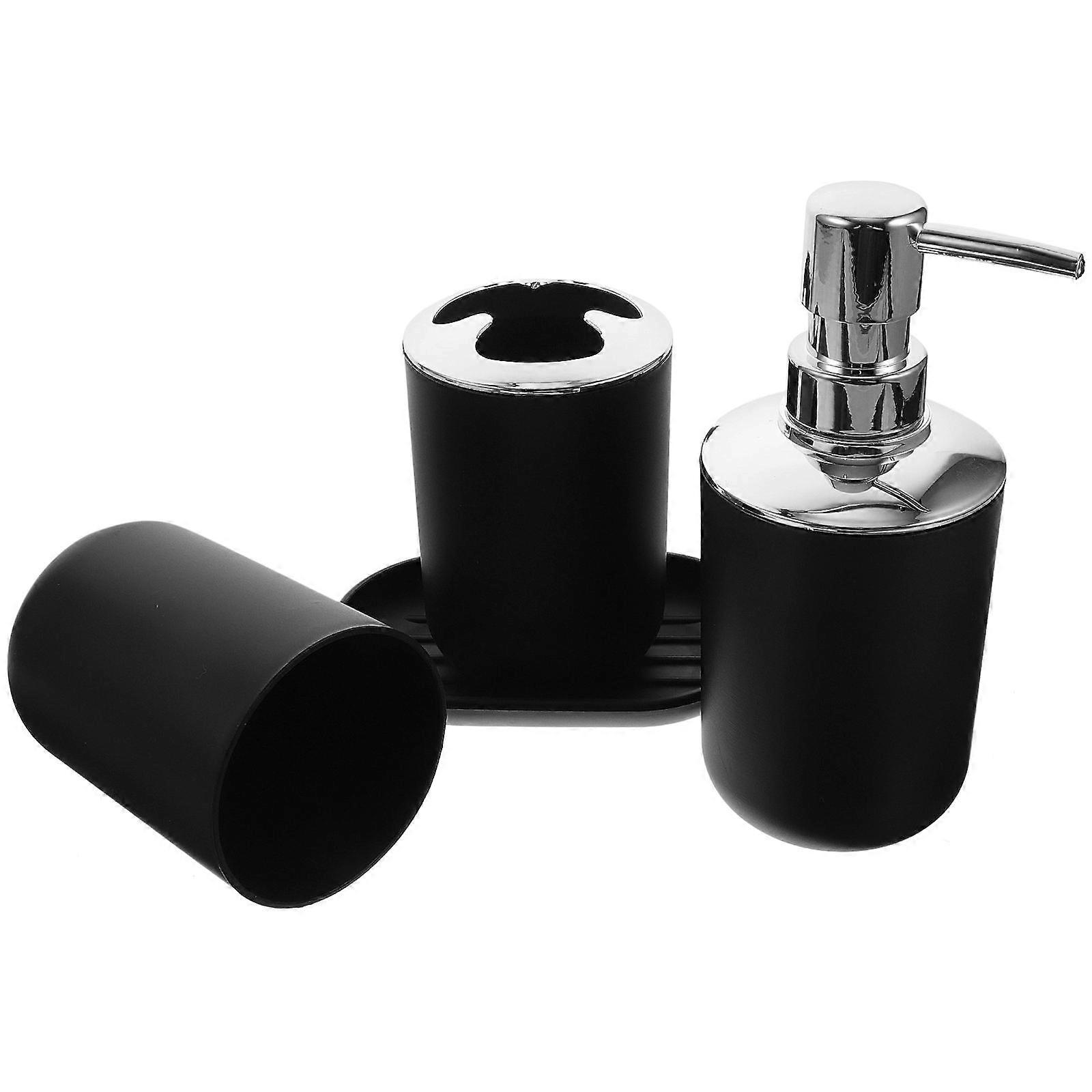 Electroplated Bathroom Washing Accessories Bundle for Bathroom Use 1Set Plastic