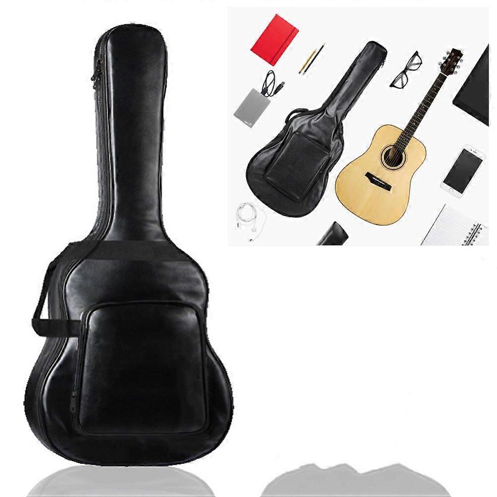 Folk Guitar Case Portable Rectangular Large Outer Bag Black 1Pc