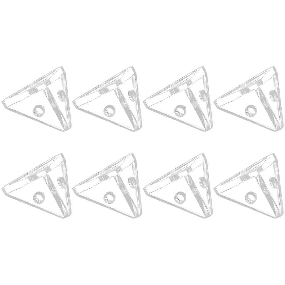 Transparent Acrylic Triangle Connectors Display Case Corner Brackets 8Pcs