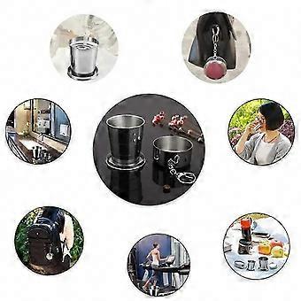 Compact Collapsible Mug for Outdoor Adventures, 250ML Portable Telescopic Cup