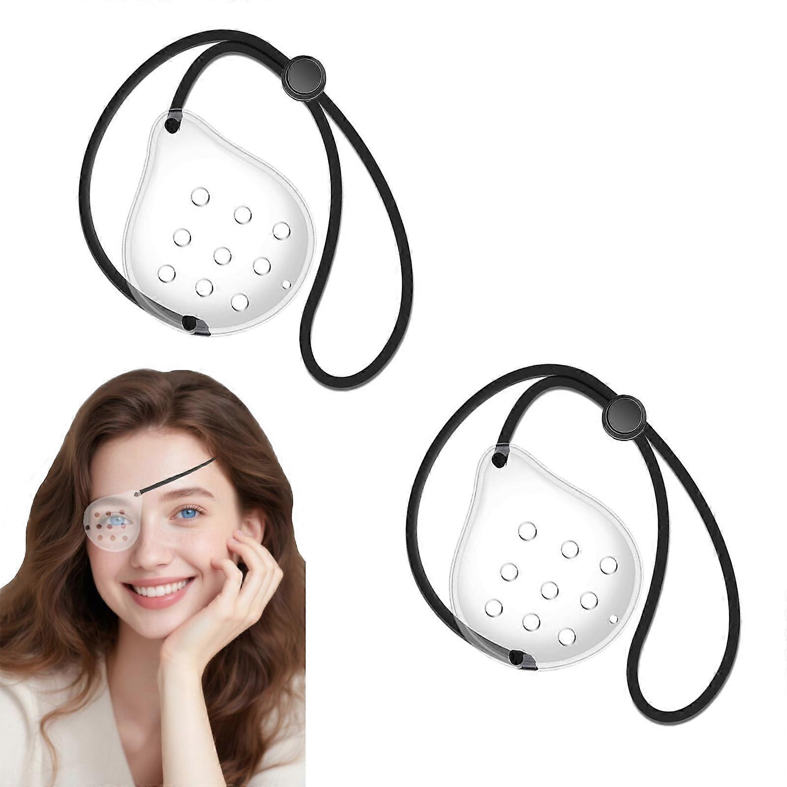 2 PCS Eye Shield After Cataract Surgery with Adjustable Strap for Sleeping and Showering