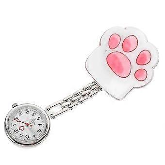 Cat Paw Pocket Watch for Decor 1Set Delicate Cartoon Style Hanging Pocket Watch
