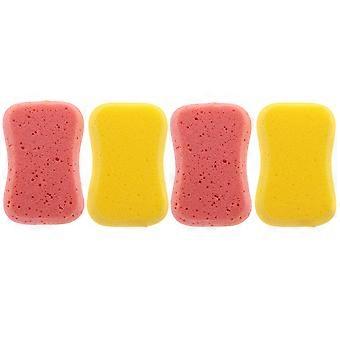 4pcs Shower Bath Brushes Bath Sponge Skin-Friendly Sponges Scrubbers Bathing Tools for Bathroom Home (Random Color)