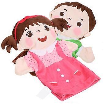 2Pcs Hand Puppet Figures Story Doll Figures Hand Puppets Realistic Puppet Figures for Kids
