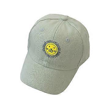 Boné infantil com aba e proteção solar, estilo beisebol, para uso externo, conjunto de 3 peças, verde claro.
