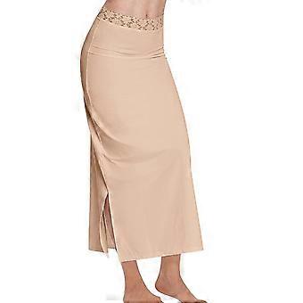Slipkjole med for og elastisk polyester i blondekant til kvinder, stilfuld og behagelig hverdagsbrug, WL XL