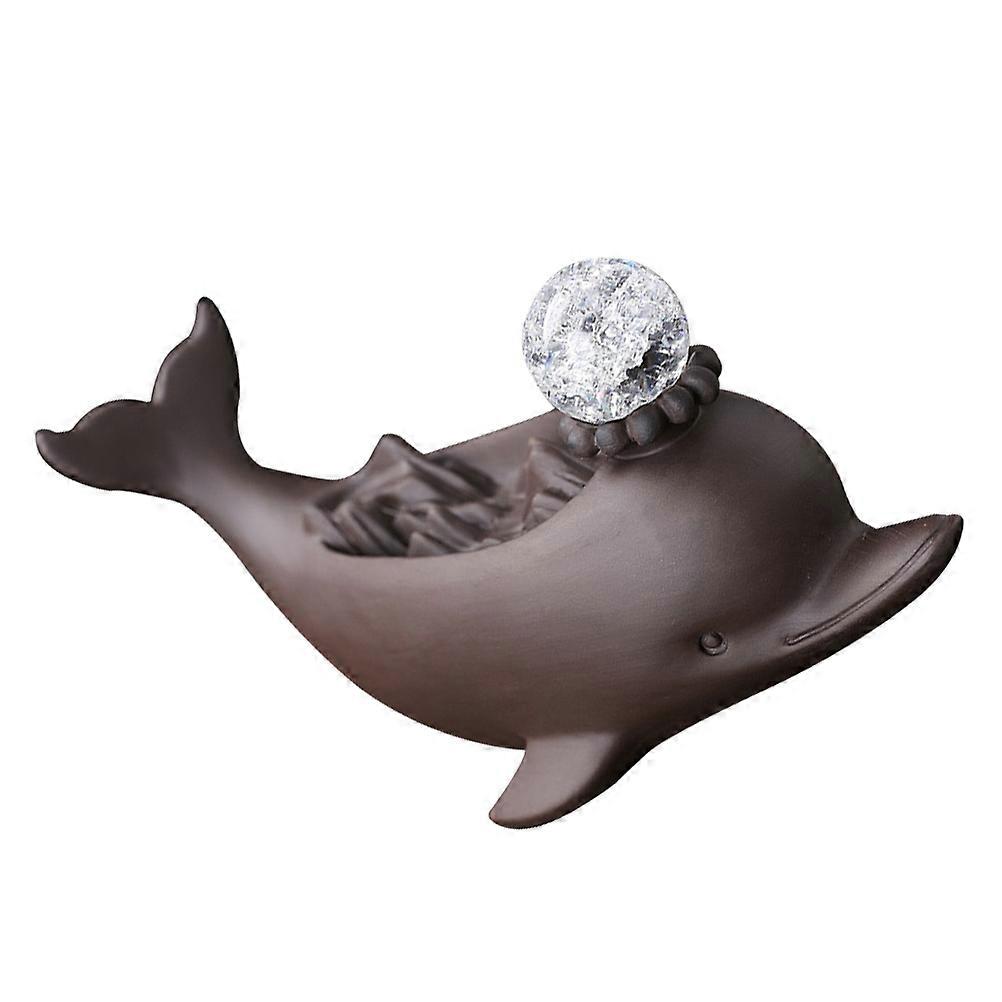 Ceramic Dolphin Backflow Incense Burner for Home Decor 2Pcs Pack