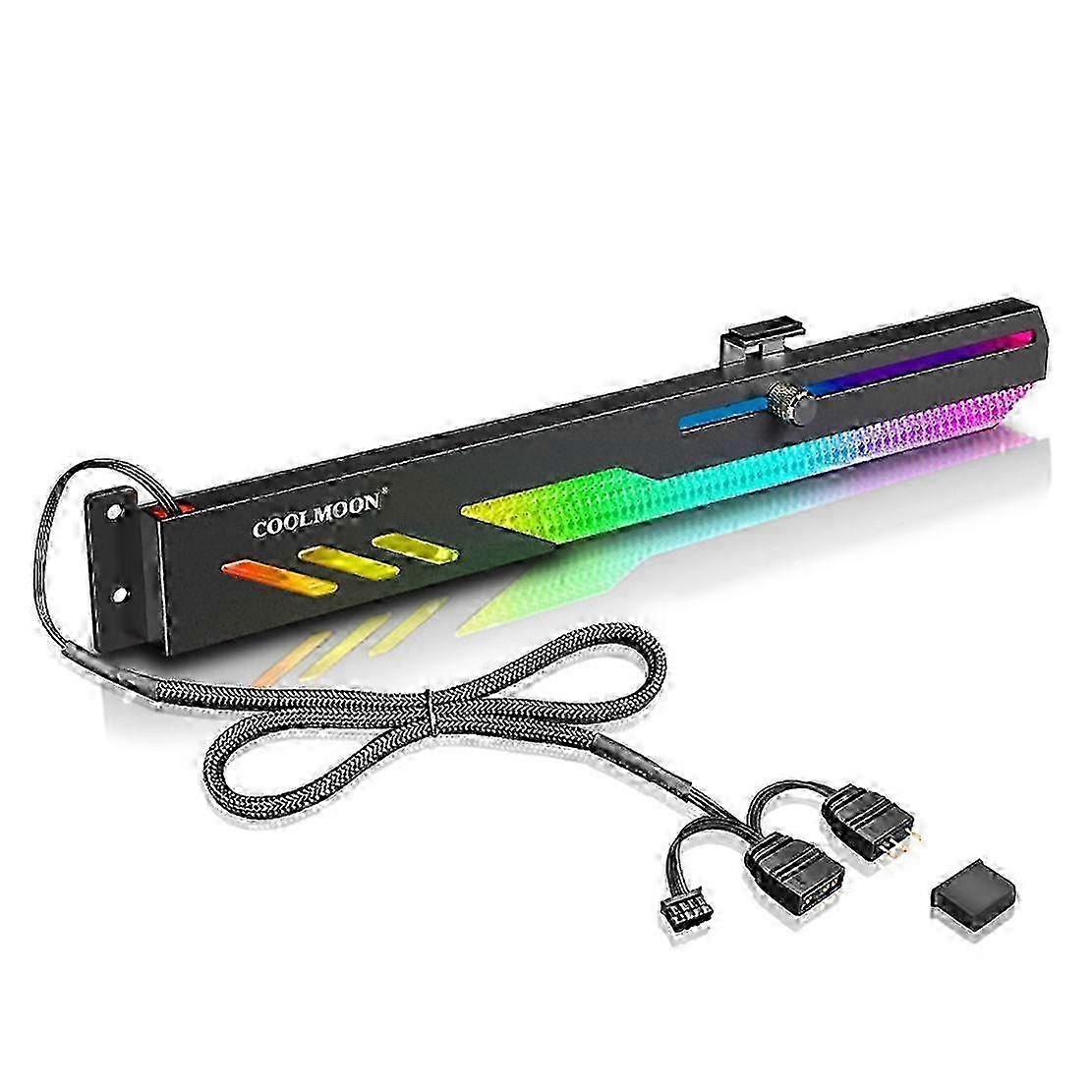 Gt8 Graphics Card Bracket Argb Computer Shenguang Synchronous Horizontal Chassis Decoration Fixed Gpu Support Bracket