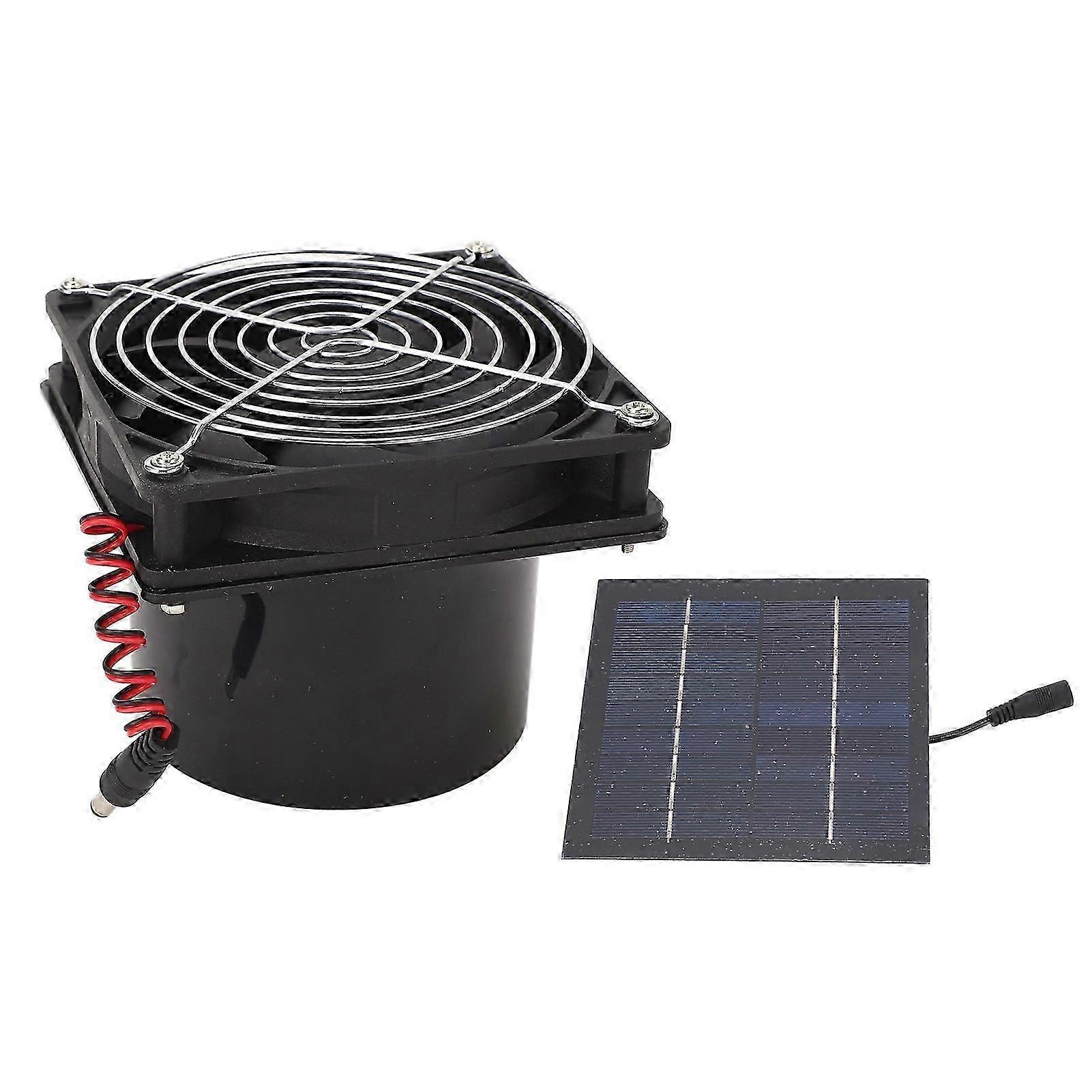 Solar Eksosvifte Effektiv Varmeavledning Ventilasjon 50W Solcellepanel Viftesett 512V