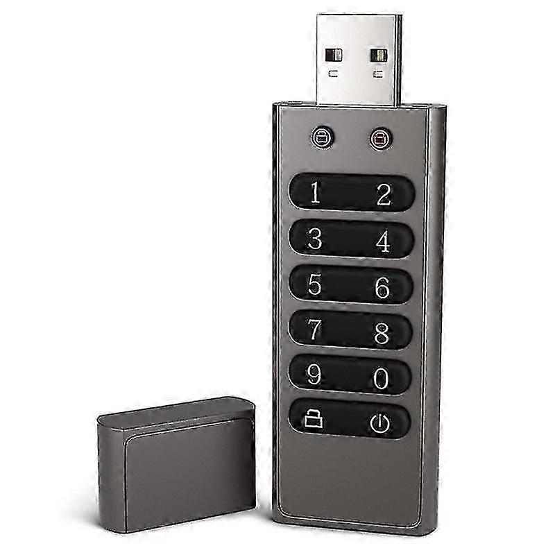 Secure USB Drive, 64GB Encrypted USB Flash Drive Hardware Password Memory Stick with Keypad U Disk Flash