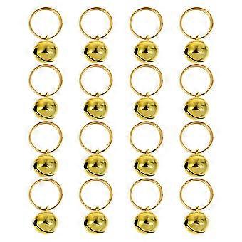 Copper Jingle Bells for DIY Open Bell 16Pcs Golden Hanging Bells