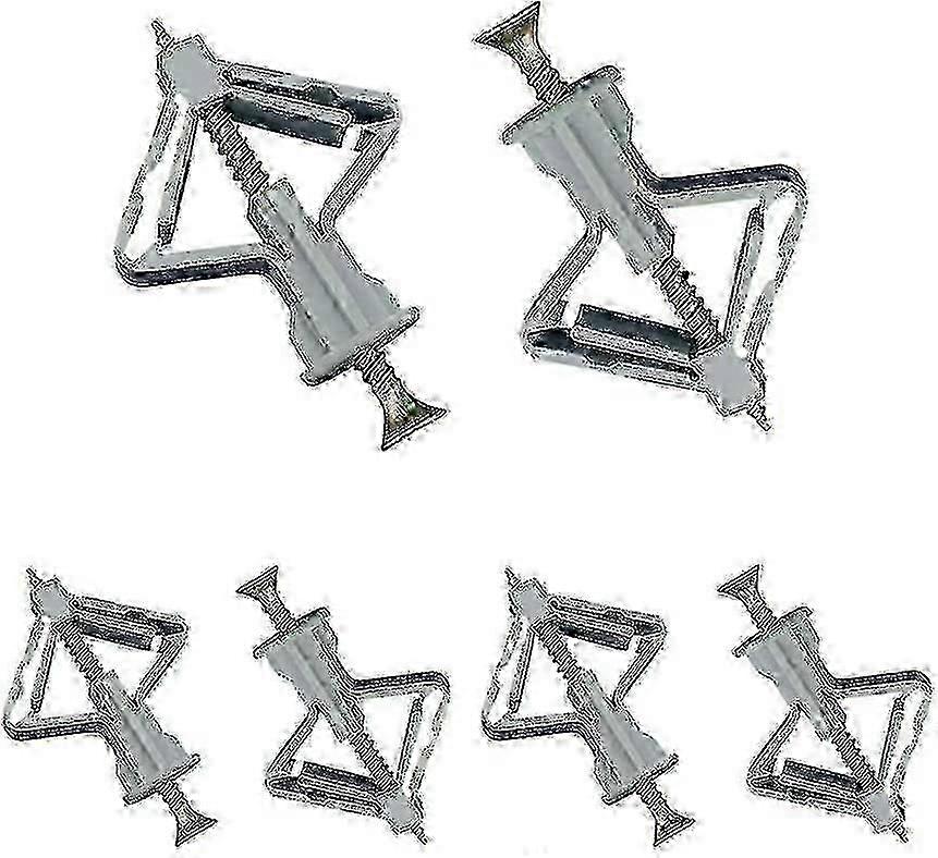 60 Pieces Plasterboard Anchors with Screws for Solid Wall Fixing