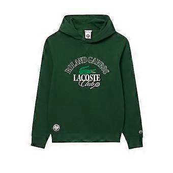 Sweat à capuche Lacoste pour homme, édition Roland Garros, imprimé graphique