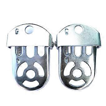 Kaesi 1 Pair Bike Foot Peg Strong Loading Folding Steel Anti-rust Bike Foot Footrest Pedal for MTB