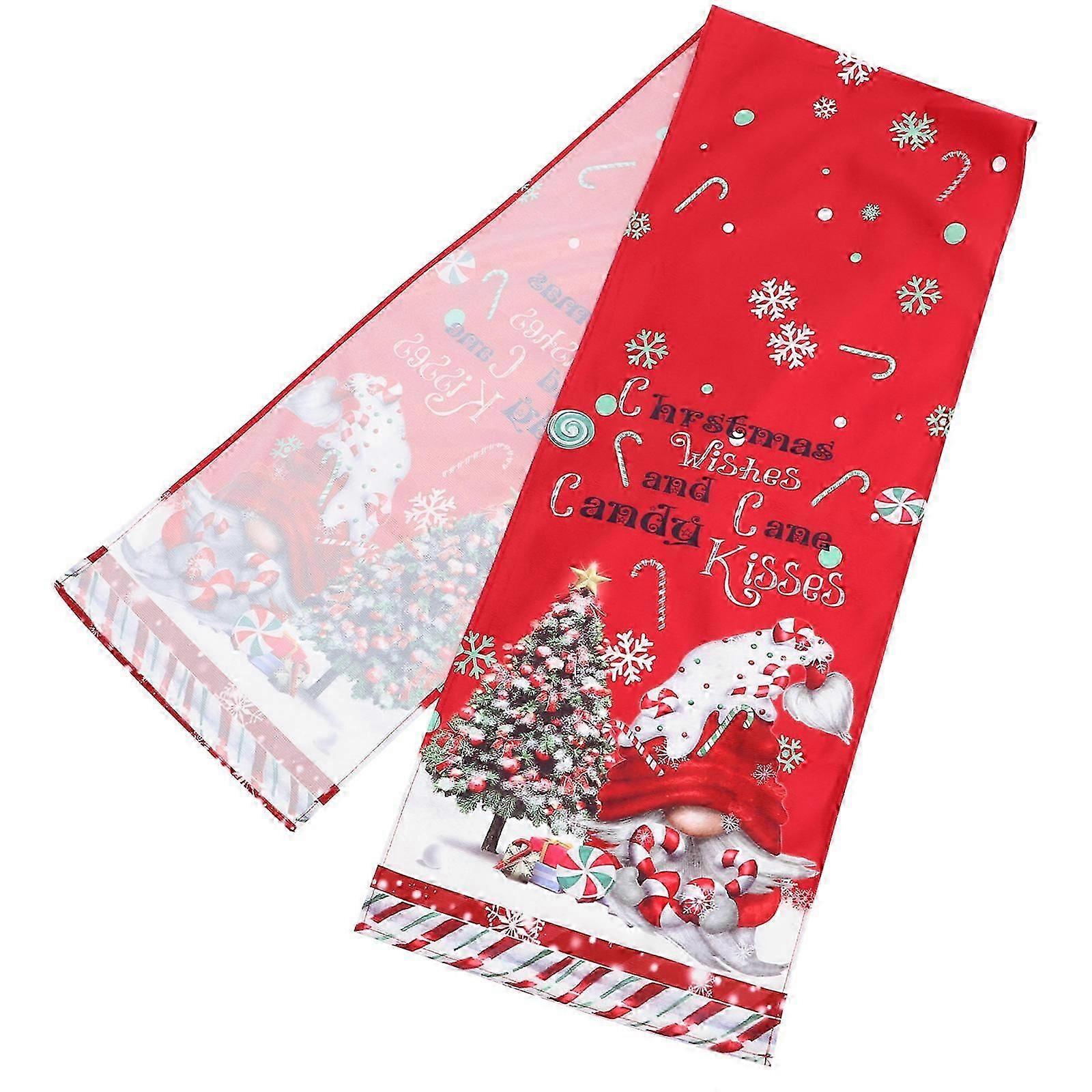 Christmas Style Table Runner Cloth compatible with Dining Table Decor 3Pcs Red Set