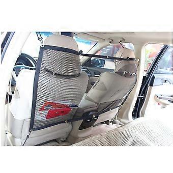 Car Vehicle Backseat Pet Fence Anti-collision Mesh Pet Barrier Safety Net Isolation Bar Child Dog Protection Buffer Divider (Black)