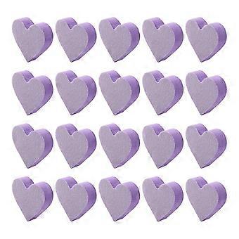 Portable Heart Design Nail Care Tool 2Purpose Sponges File For Travel Friendly At Home Nail Maintenance Purple