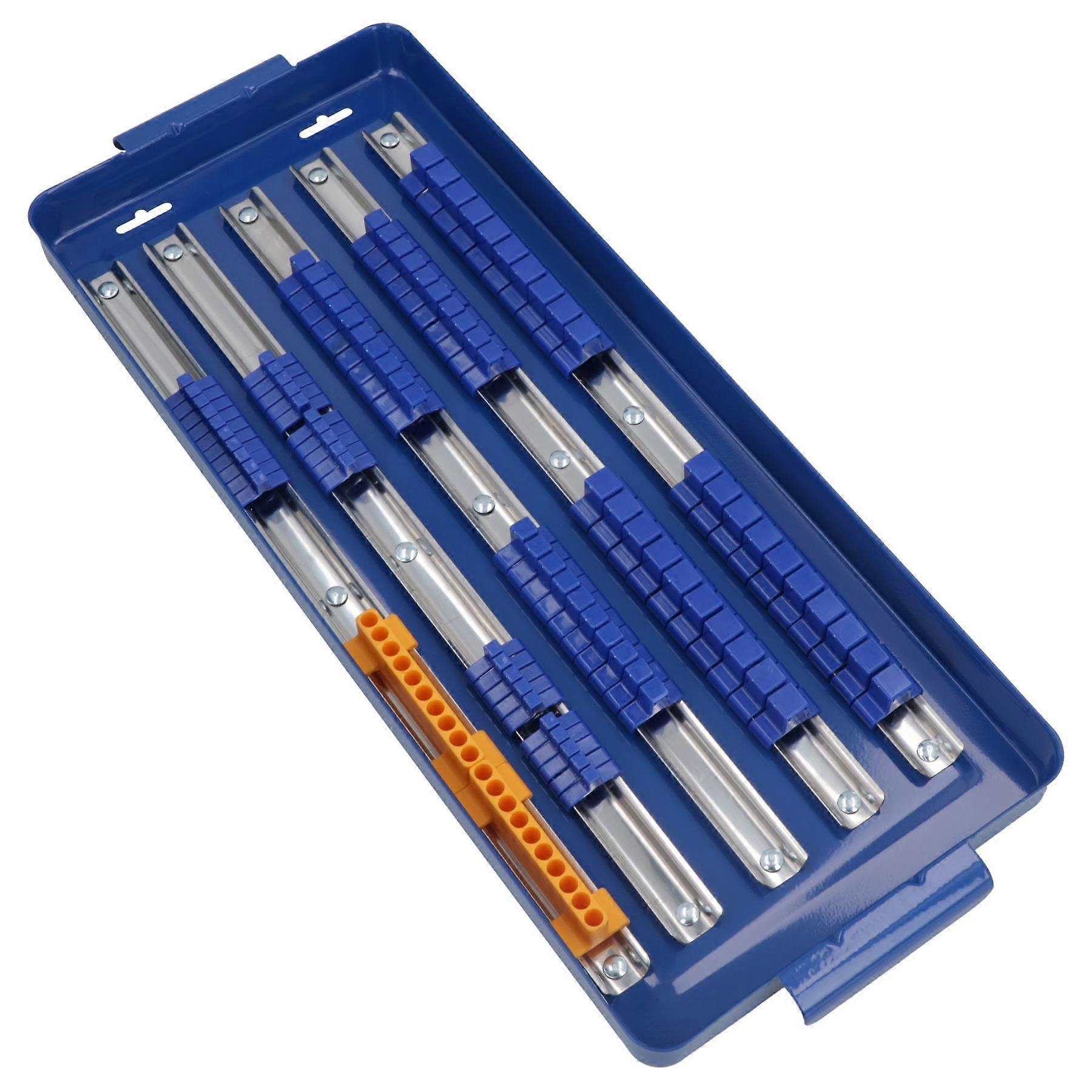 110pc Socket Set Rail / Rack Tray Clips Tool Box Storage 1/4 / 3/8" and 1/2"