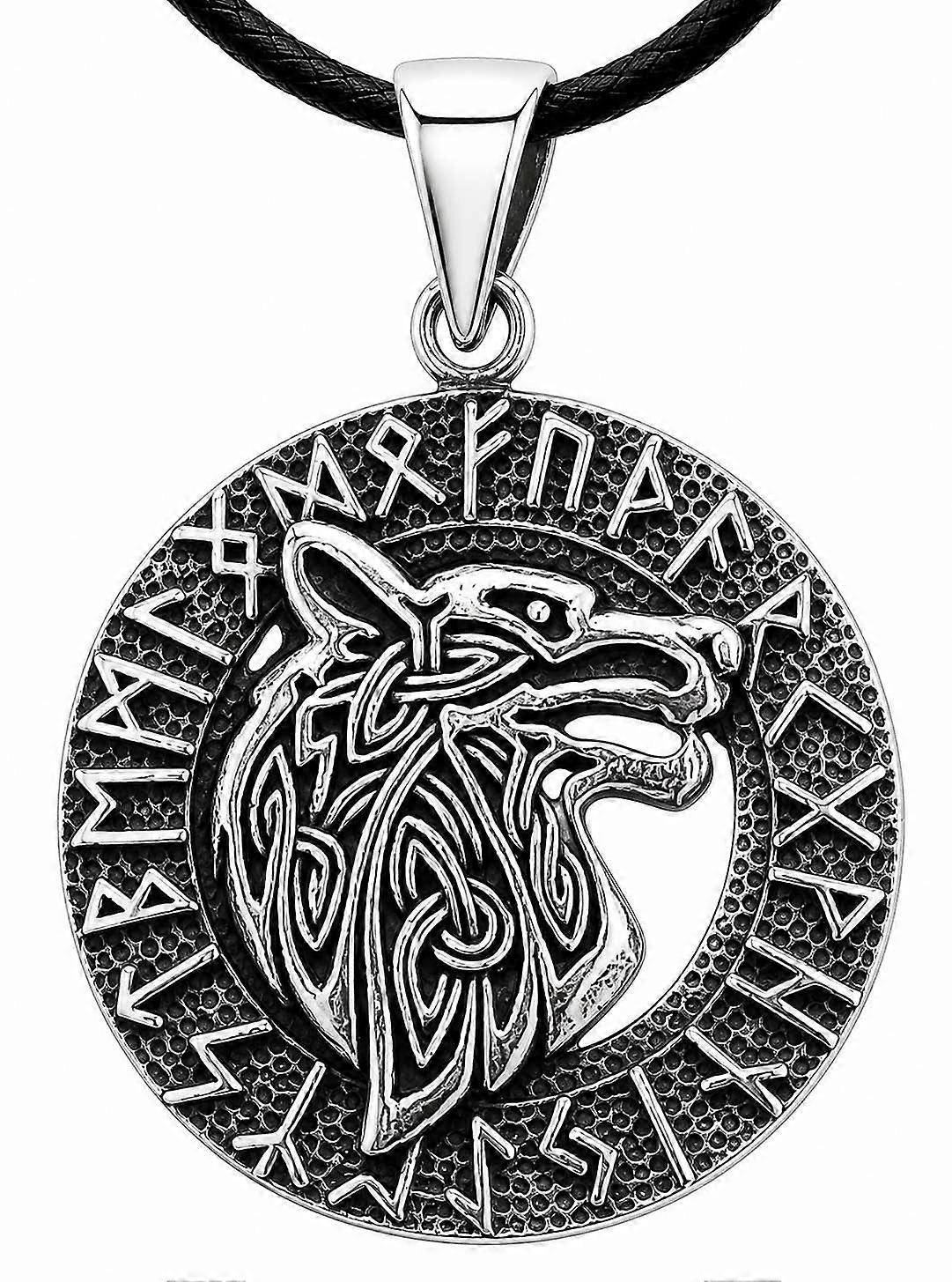 Wolf's Head 353 with Snake Chain - Silver