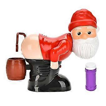 Funny Santa Bubble Blowing Machine with Flashing Lights&Music, Christmas Bubble Blower for Outdoor&