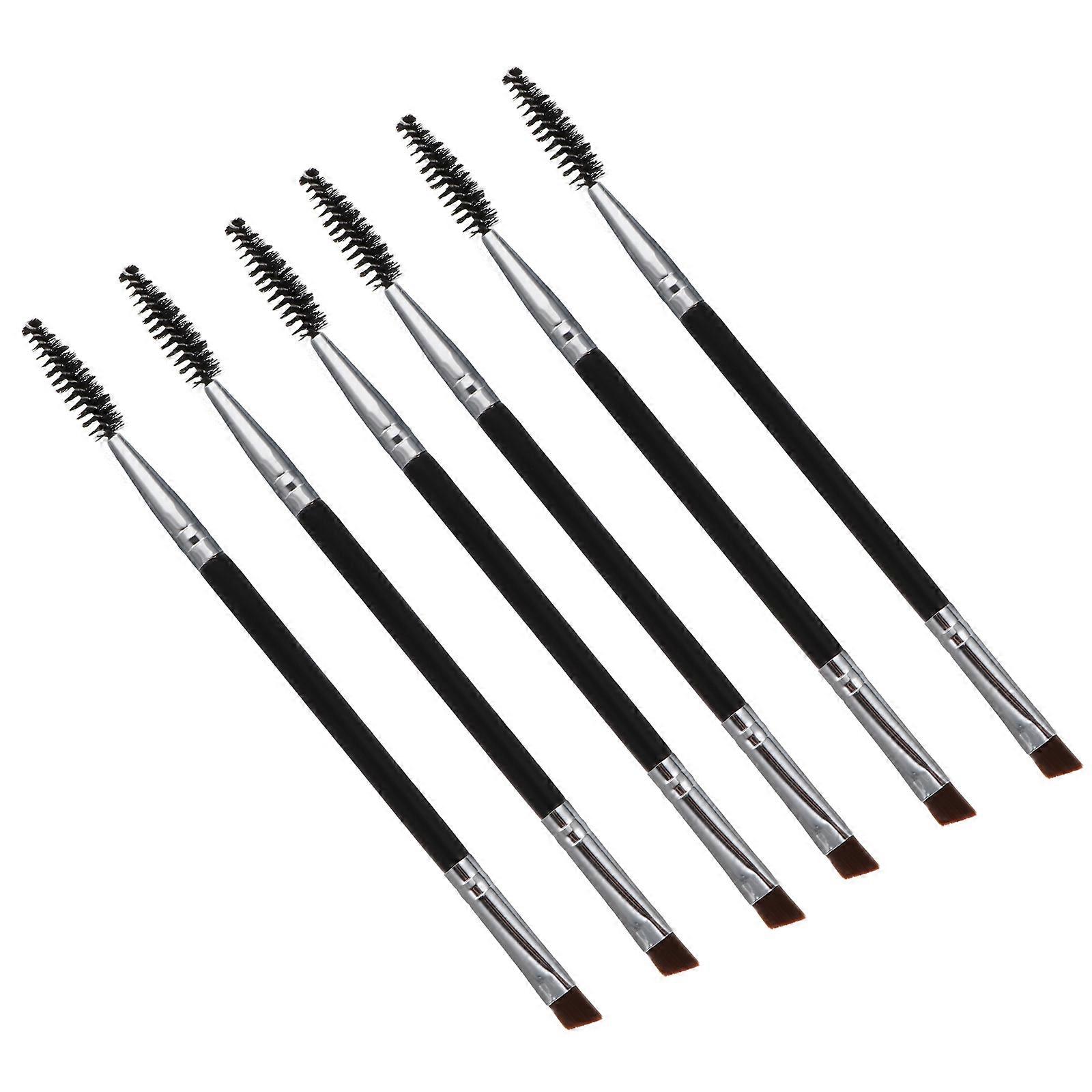 Double Ended Eyebrow Brushes 6Pcs for Lash and Brow Makeup