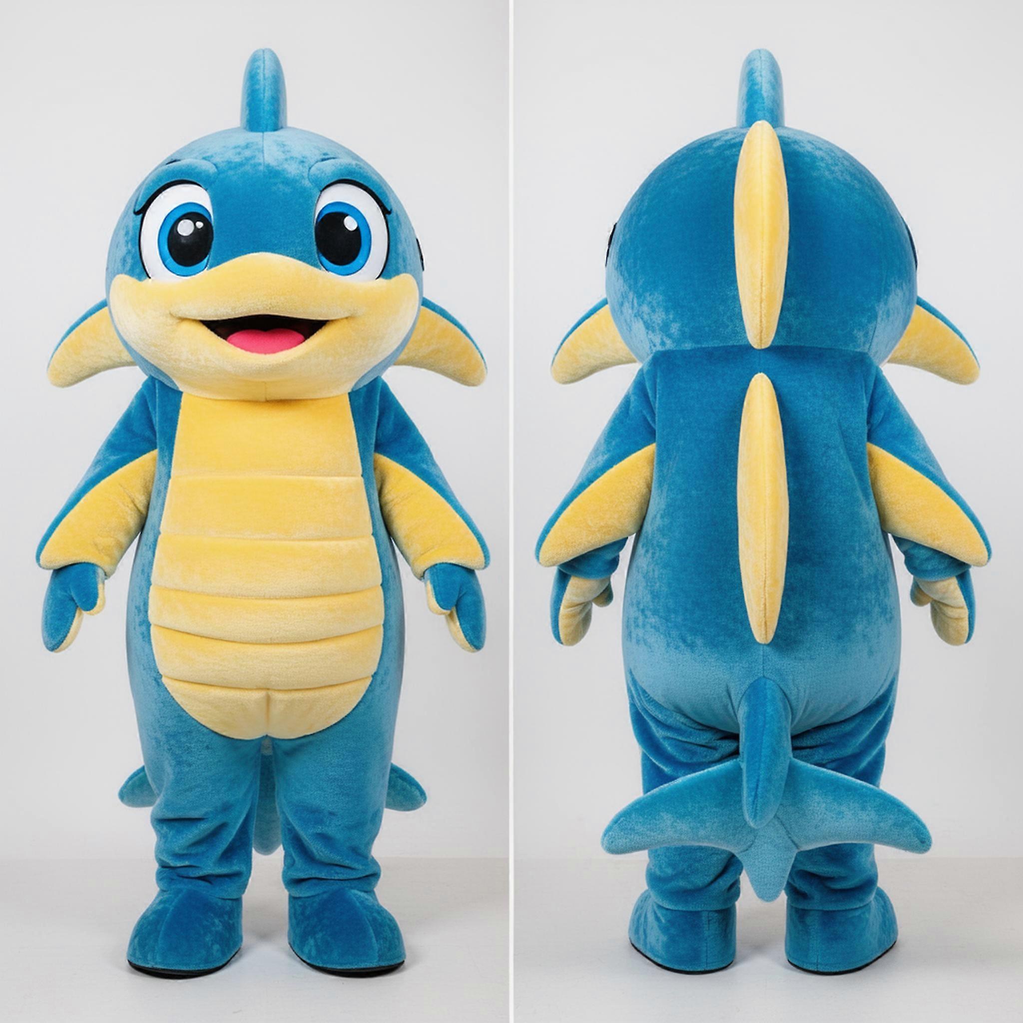 MASTICOT Azure Blue Cartoon Ray Mascot