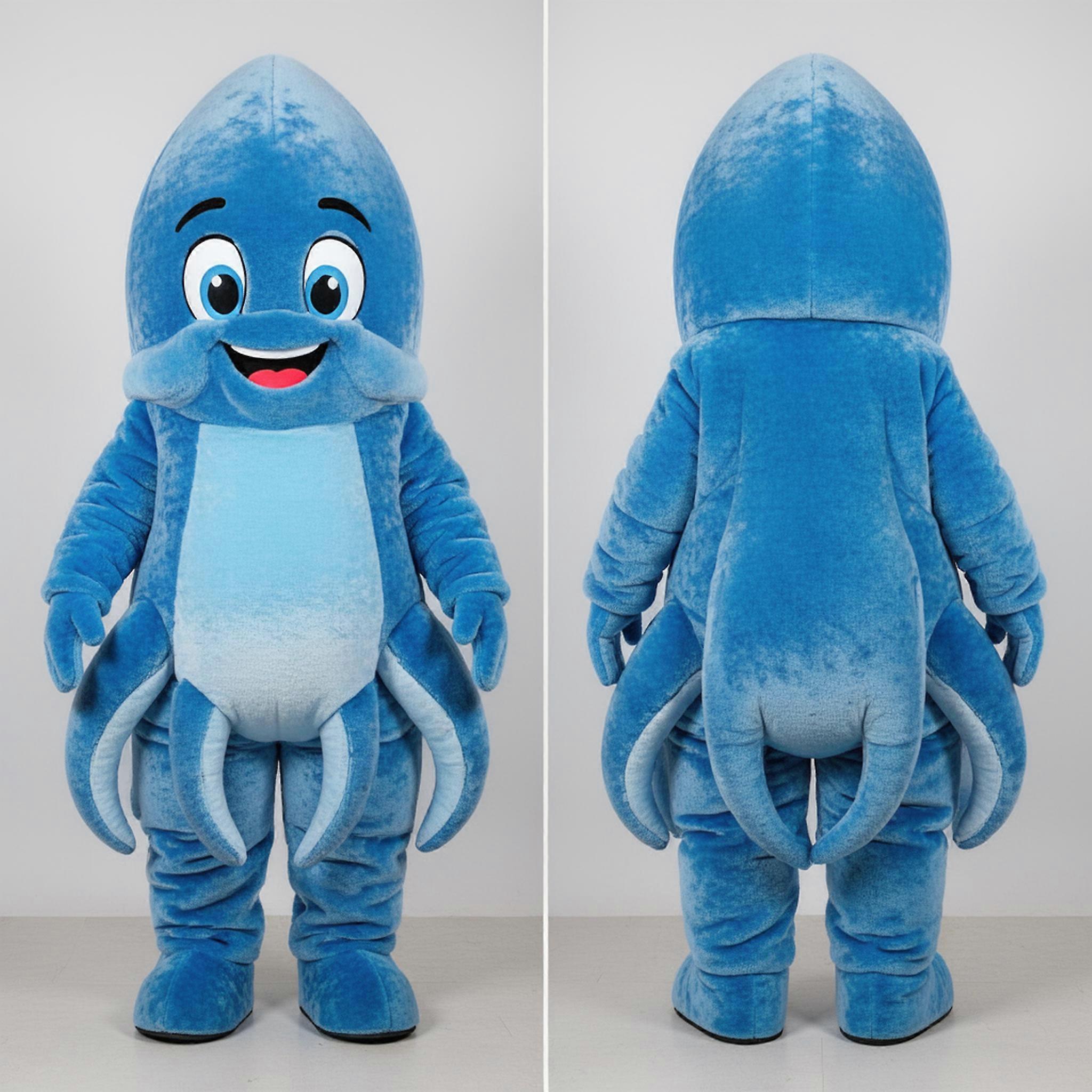 MASTICOT Sky Blue Smiling Fried Calamari Mascot