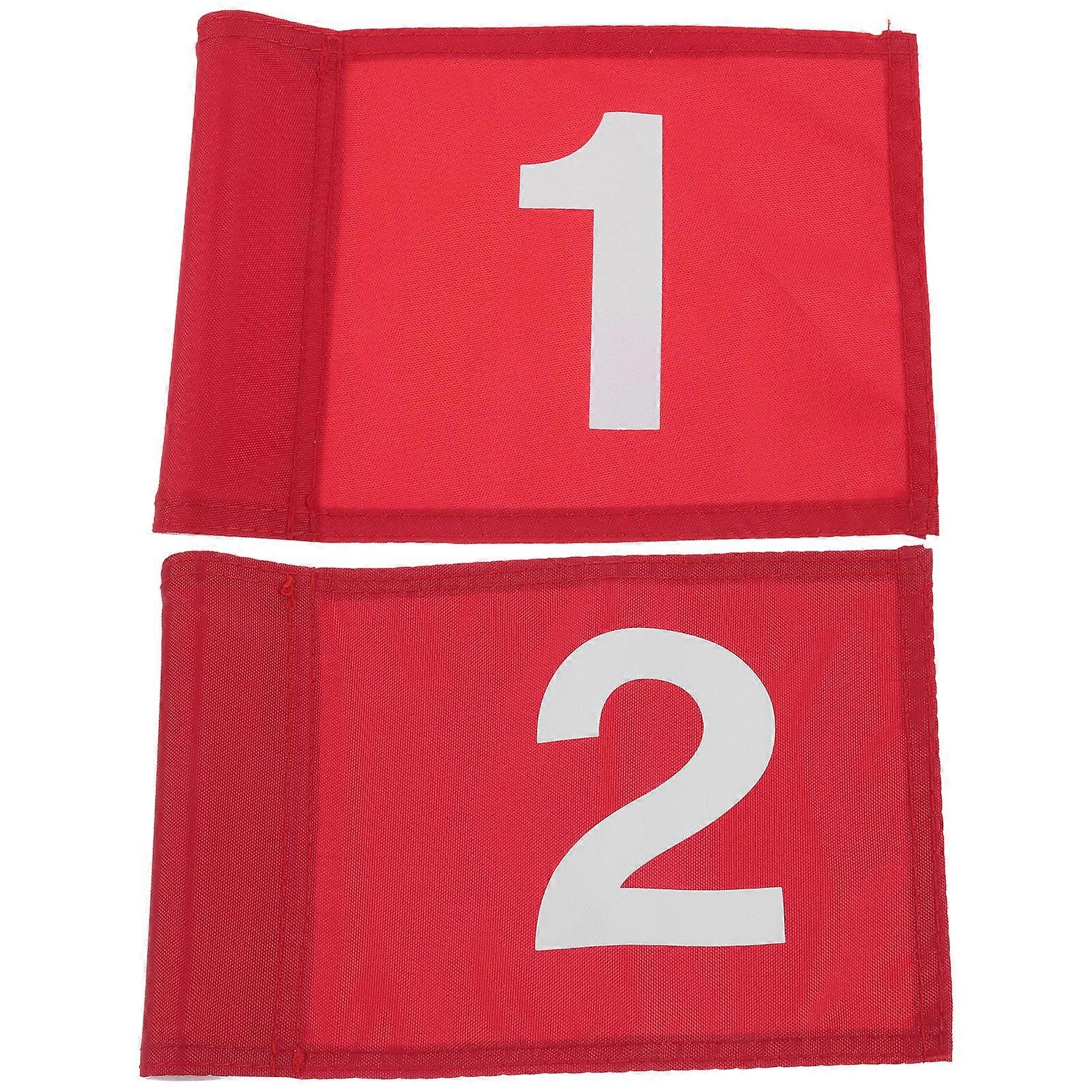 Golf Target Flag 2Pcs Polyester Training Flags Outdoor Use