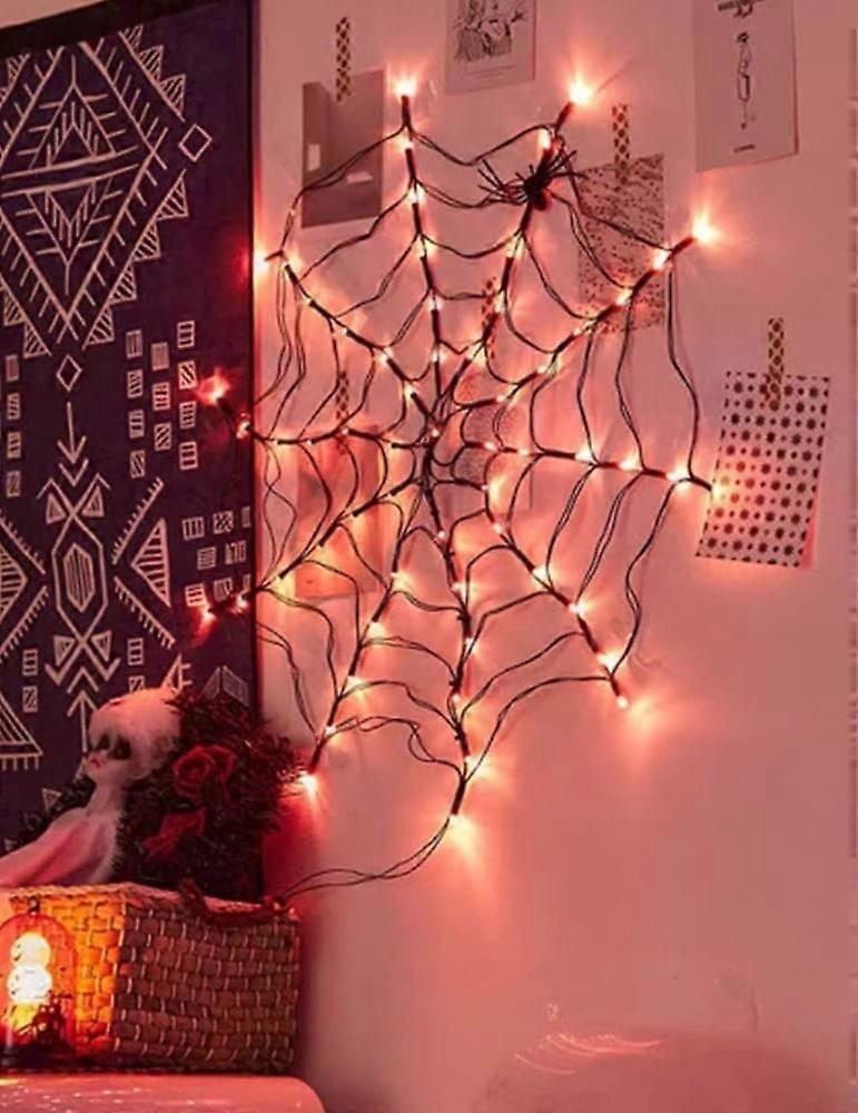 1m LED light spider web