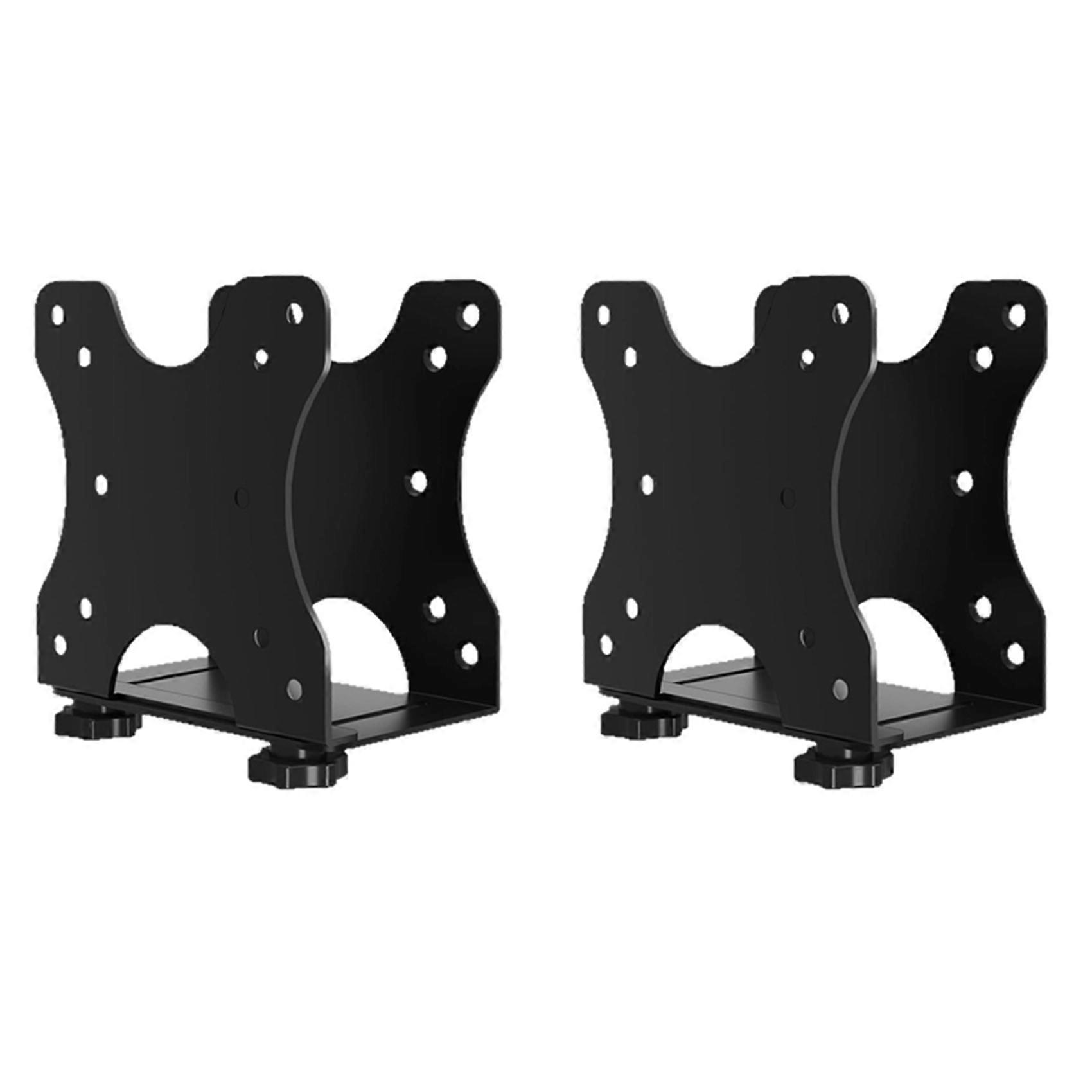 2X Mini PC Mount Computer Holder Wall Mount Easy Installation Space Saving Computer Mount Under Desk Mount