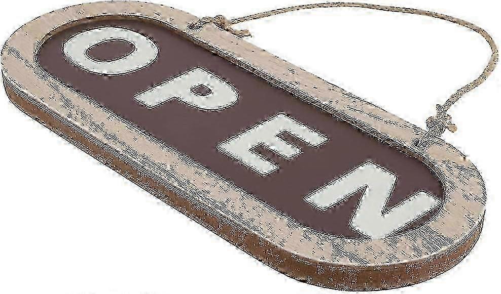 Double-Sided Rustic Wood Door Sign