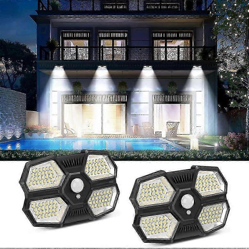 Solar powered LED flood light with motion sensor 108 LED