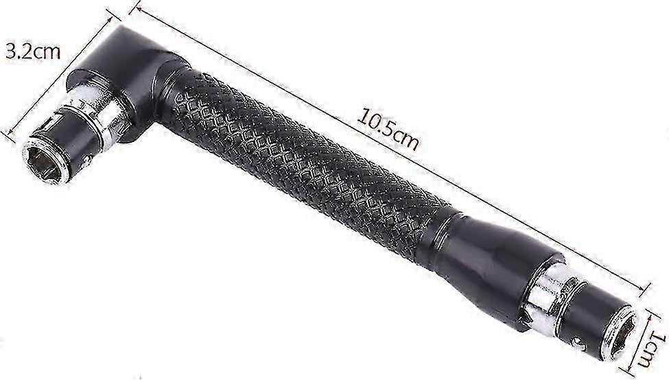 L-shape 1/4 Inch Hex Socket Wrench Double Head With 10pcs Various Angled Screwdriver Bits Hand Tool Set