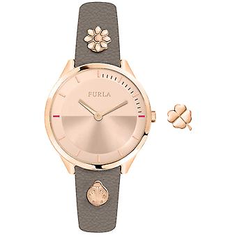 Furla PIN Quartz analoge vrouw horloge met koeienhuid armband R4251112506