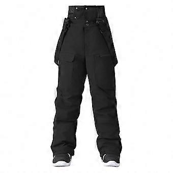 Skihose mit Hosenträgern für Damen und Herren: Winddicht, wasserdicht, warm, dick gefüttert für Winterskifahren und Snowboarden