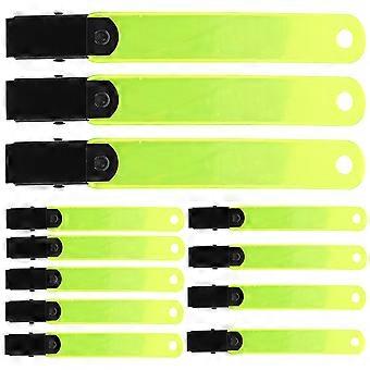 Reflective Trail Markers Yellow PVC Clips for Convenient Trail Markers 12Pcs