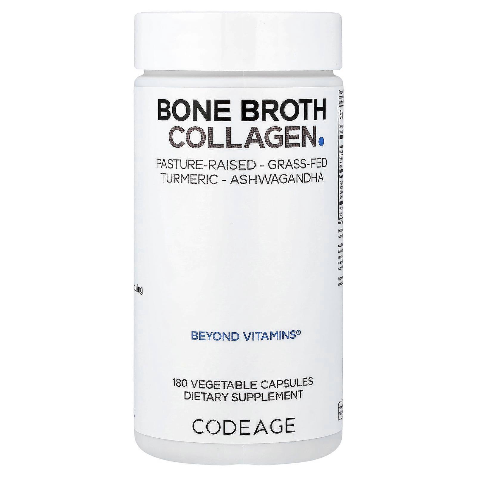 Codeage, Bone Broth Collagen, 180 Capsules