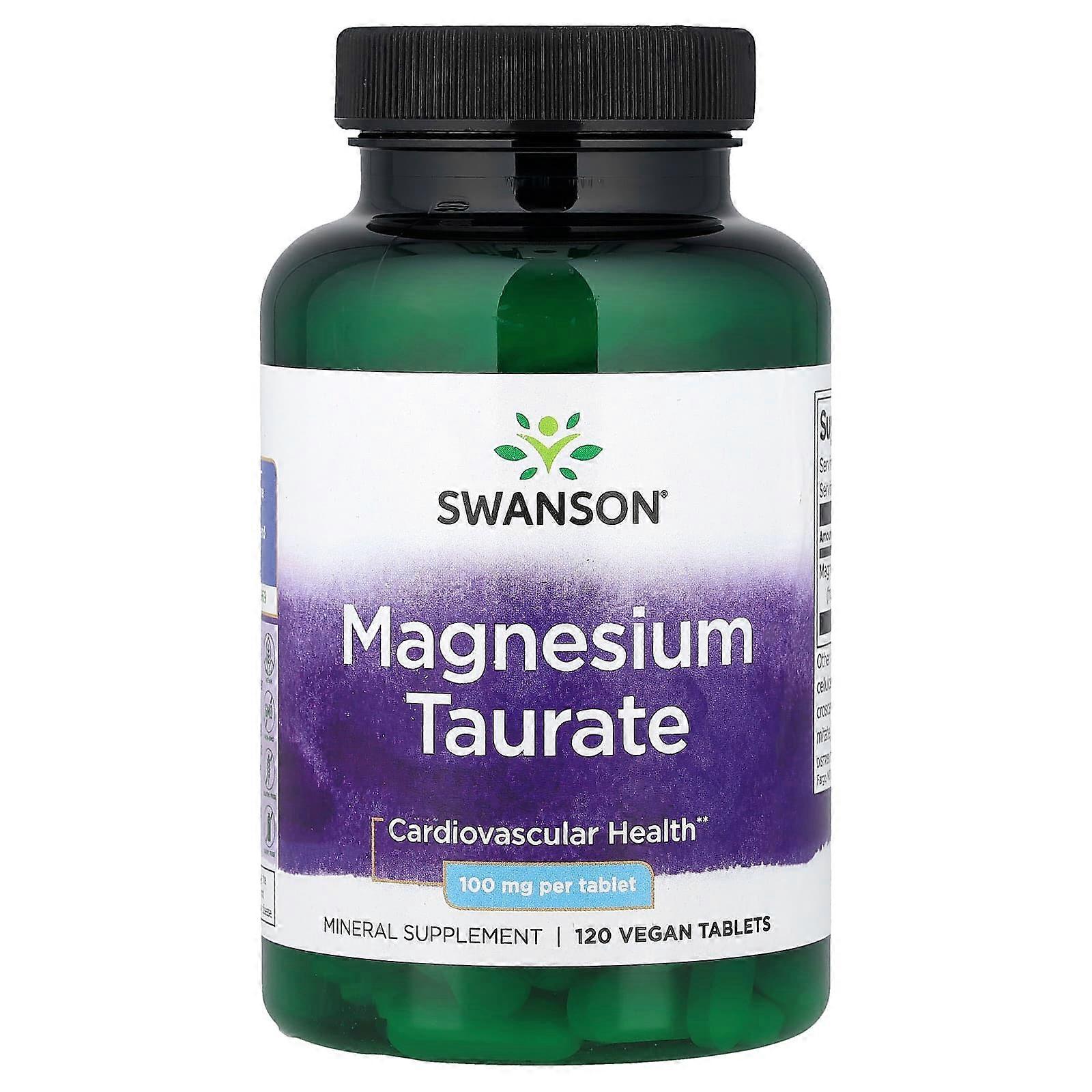 Swanson, Magnesium Taurate, 120 tablets (100 mg per Tablet)