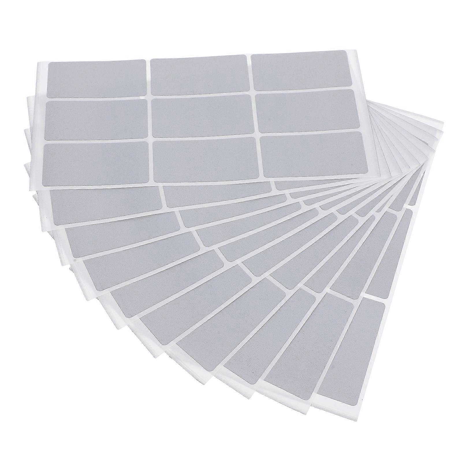 Silver Rectangular Scratch Off Stickers compatible with DIY Raffle Games 10 Sheets Self Adhesive