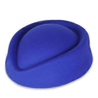 Versatile British Retro Top Hats Solid Concave Top Stewardess Hat Formal Flight Attendant Hat Women Headwear