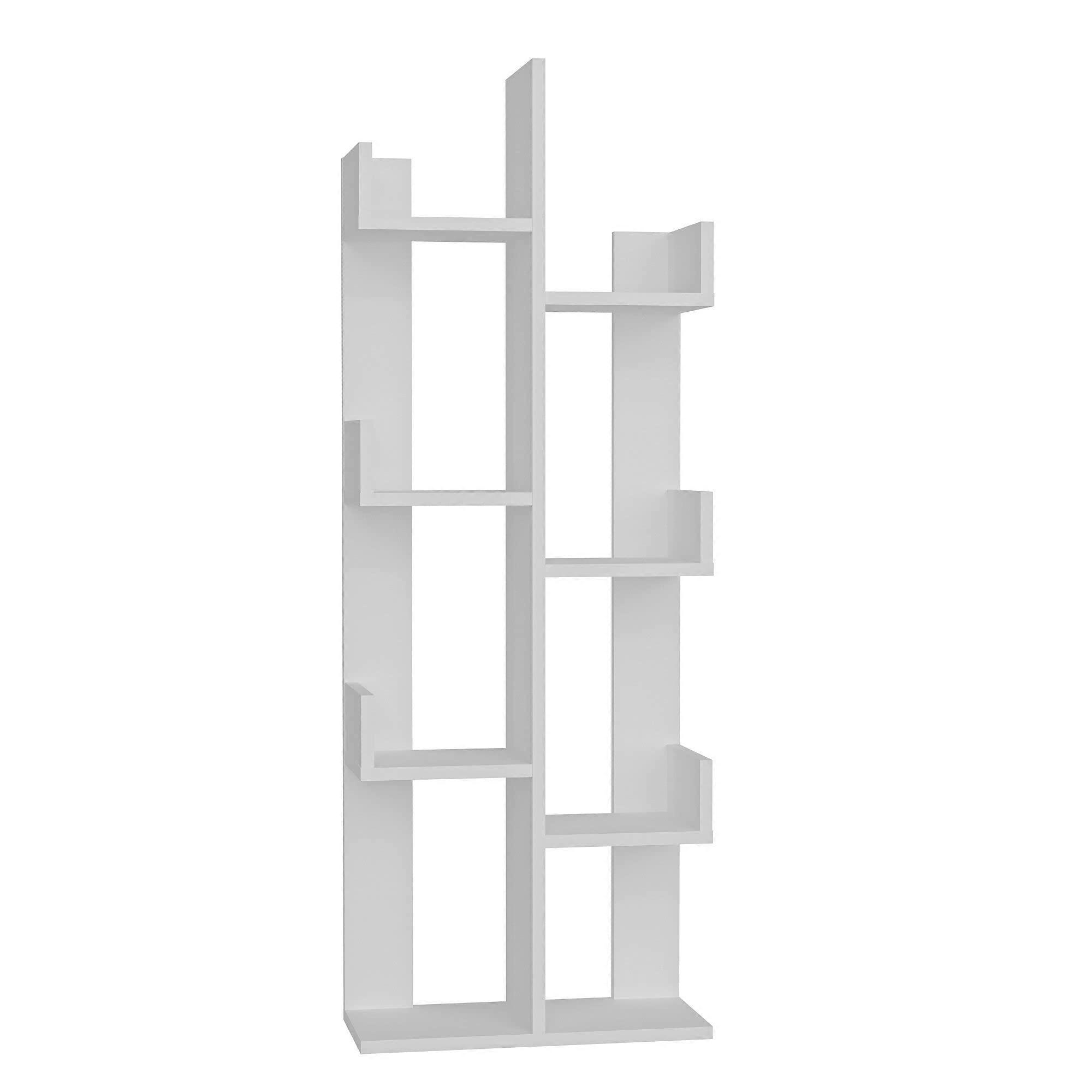 Boekenkast, 100% melaminecoating, wit