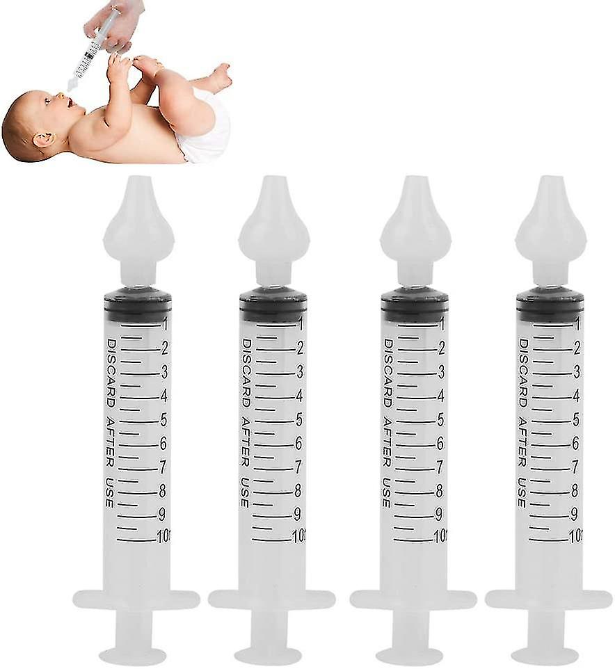 4pcs επαγγελματική σύριγγα μωρών φορητή συσκευή ξεβγάλματος μύτης μωρών Neti δοχείο 10ml ρινικό καθαριστικό μύτης εξάρτησης