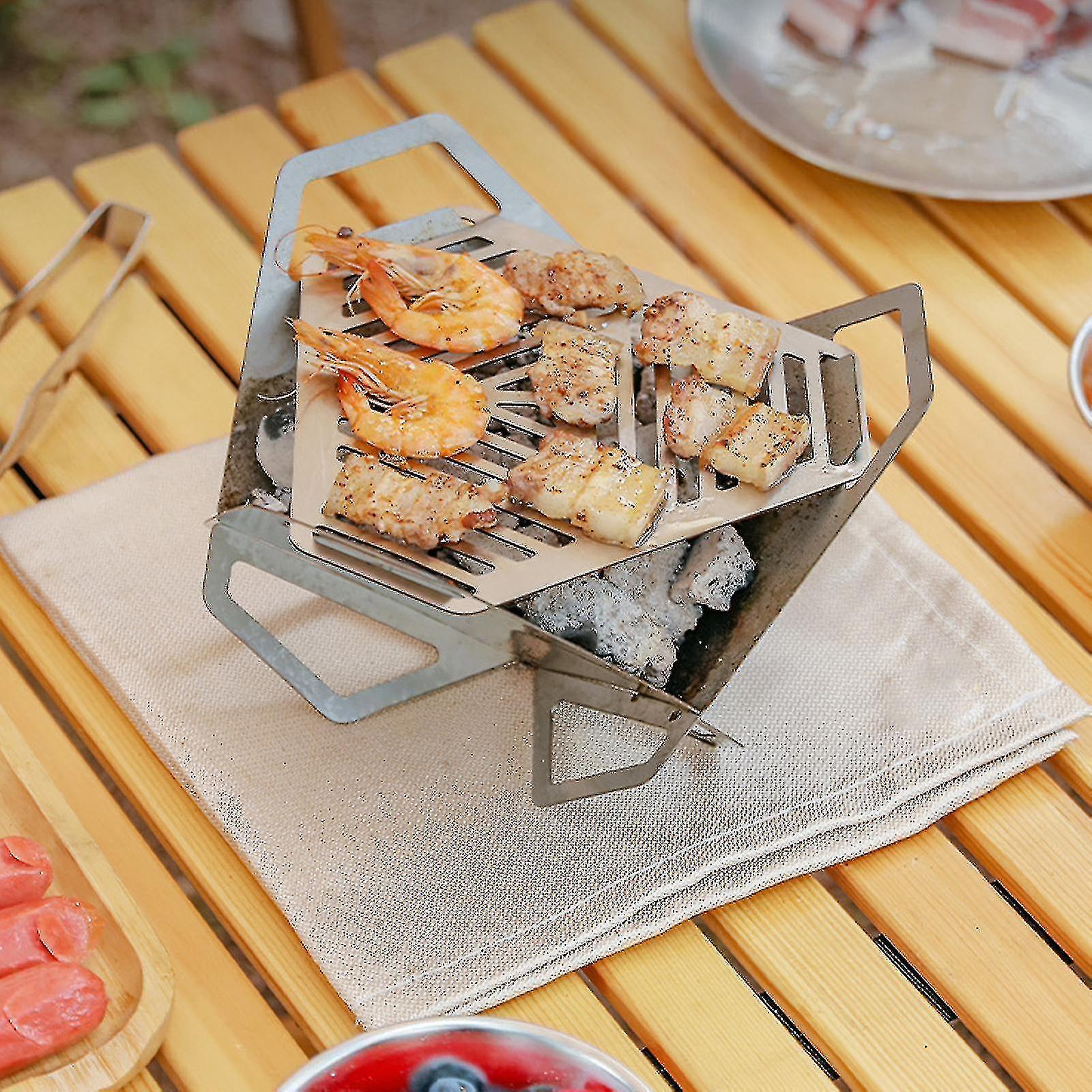 Triangle Bbq Rack Barbecue Rack Bbq Grill Outdoor Camp Triangle Lotus Portable Waterproof ...