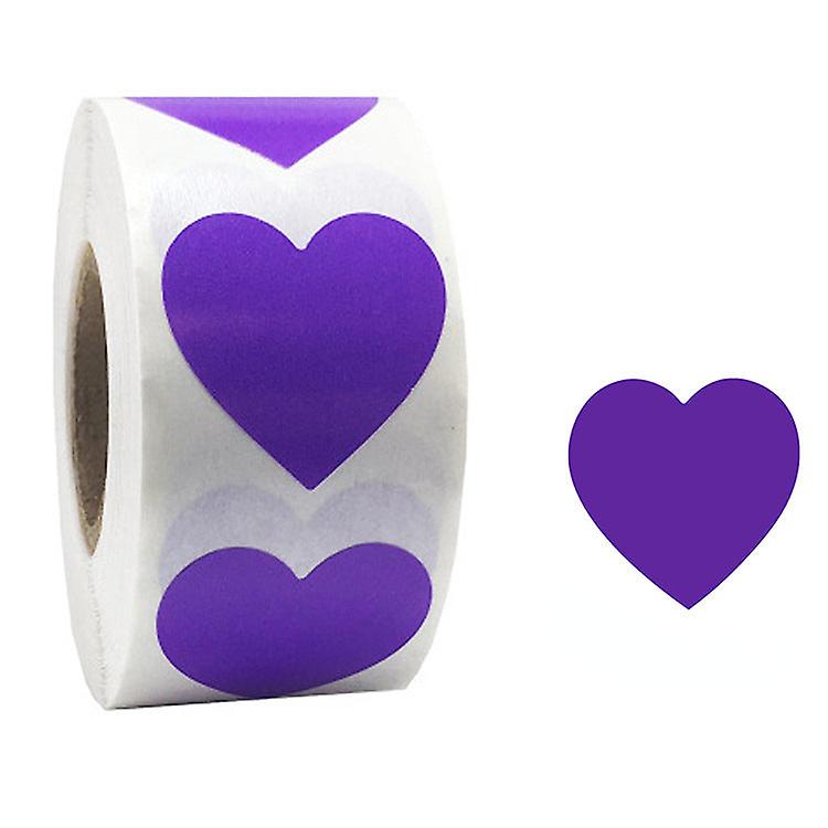 3X500pcs Christmas Xmas Stickers Roll labels Heart Shape Purple Pack 3x500pcs Christmas Xmas Stickers Roll labels/ Gift Decoration Seal Reusable